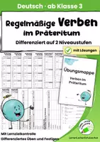 Vorschau - Arbeitsblätter - Regelmäßige Verben im Präteritum – differenziert | Klasse 3–4 - Deckblatt