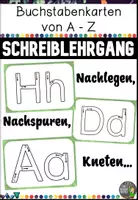 Vorschau - Arbeitsblätter - ABC - Schreibrichtung - Karten zum Kneten, Nachspuren, Nachlegen - Deckblatt