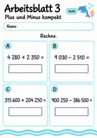 Vorschau - Arbeitsblätter - Mathematik kompakt Klasse 4 | Mathematik Klasse 4 | 10 Arbeitsblätter als PDF - Seite 3