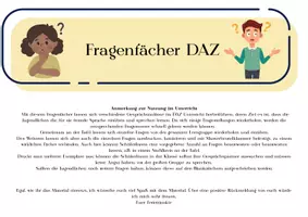 Vorschau - Präsentationen/Tafelbilder - Fragenfächer DAZ (2) - Deckblatt