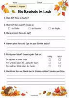 Vorschau - Arbeitsblätter - Herbstgeschichten mit Leseverständnis - Seite 2