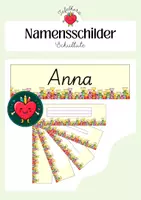 Vorschau - Poster - Namensschilder mit Schultüten zur Einschulung - Deckblatt