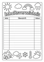 Vorschau - Arbeitsblätter - Deckblatt und Inhaltsverzeichnis zum Thema Wetter und Klima - Seite 1