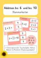 Vorschau - Spiele - Klammerkarten: Addition im ZR 6 und ZR 10 - Deckblatt