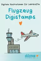 Vorschau - selbst erstellte Cliparts/Grafiken - Digistamp Flughafen und Flugzeug - Deckblatt