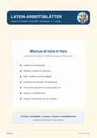 Vorschau - Arbeitsblätter - Marcus et Iulia in foro – Latein-Lesetext mit Aufgaben - Deckblatt