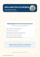 Vorschau - Arbeitsblätter - Reklamation schreiben–30 Arbeitsblätter zum Lernen,Üben&Trainieren - Deckblatt