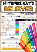 Vorschau - Arbeitsblätter - Mitspielsatz "Believer" - Musik Jg.5-8 - Deckblatt
