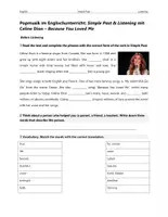Vorschau - Stundenentwürfe - Listening Comprehension (English Songs) – Materialpaket - Seite 1