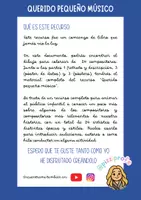 Vista previa - Hojas de trabajo - Dibujos - Querido Pequeño Músico by @pizziprofe - página 2