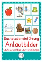 Vorschau - Bildkarten - Anlautbilder zu allen Lauten, & Lautverbindungen. Buchstabeneinführung Klasse 1 - Deckblatt