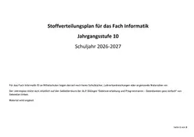 Vorschau - Lehrpläne/Lehrermaterial - Jahresplan / Stoffverteilungsplan | Informatik 10M | Mittelschule Bayern - Seite 3