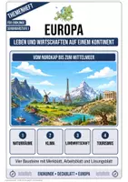 Vorschau - Arbeitsblätter - Europa - Arbeitsheft zu Naturräumen, Klima, Landwirtschaft & Tourismus mit Lösungen - Erdkunde Klasse 7/8 - Seite 1