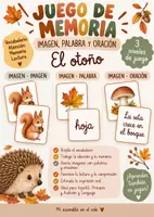 Vista previa - Juegos / Gamificación - 🍂 JUEGO DE MEMORIA DE OTOÑO: IMAGEN, PALABRA Y ORACIÓN 🍂 - Portada