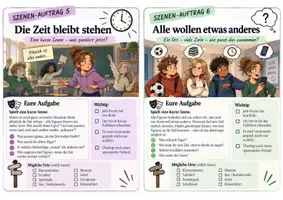 Vorschau - Aufgabenkarten - 8 Szenen für Theater AG - spontan, Improvisation Gruppenarbeit Schauspiel - Seite 3