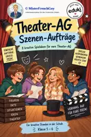 Vorschau - Aufgabenkarten - 8 Szenen für Theater AG - spontan, Improvisation Gruppenarbeit Schauspiel - Deckblatt