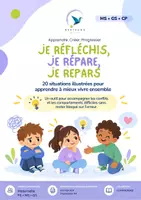Aperçu - Apprentissages en autonomie - Je réfléchis, je répare, je repars — 20 situations illustrées pour mieux vivre ensemble | MS-GS-CP - Page de couverture