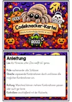 Vorschau - Stationenlernen - Halloween Codeknacker-Kartei – Logisches Denken mit Zahlen & Zahlenschlössern | Mathe Knobeln | Kombinatorik - Seite 3