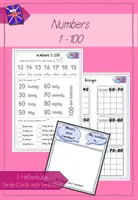 Vorschau - Arbeitsblätter - Numbers 1 - 100 (one to one hundred) - Deckblatt