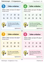 Vorschau - Aufgabenkarten - Teilbarkeitsregeln – 32 Aufgabenkarten | 4. Klasse - Seite 2