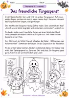 Vorschau - Arbeitsblätter - Halloween Geschichten mit Leseverständnis - Seite 2