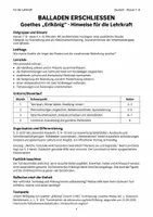 Vorschau - Arbeitsblätter - Ballade Erlkönig Deutsch Klasse 7 8 - Seite 1