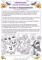 Vorschau - Arbeitsblätter - Halloween Geschichten mit Leseverständnis - Seite 1