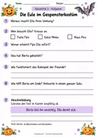 Vorschau - Arbeitsblätter - Halloween Geschichten mit Leseverständnis - Seite 2