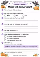Vorschau - Arbeitsblätter - Halloween Geschichten mit Leseverständnis - Seite 1