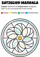 Vorschau - Arbeitsblätter - Satzglieder bestimmen Mandala - Seite 2