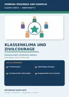 Vorschau - Unterrichtsreihen - Klassenklima und Zivilcourage
Mobbing erkennen und handeln Arbeitsheft 5 für Klasse 5 und 6 - Deckblatt