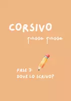 anteprima - Altro tipo di materiale - Le righe del corsivo - Dove scrivo? - Pagina di copertina