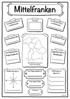 Vorschau - Arbeitsblätter - Materialpaket Regierungsbezirke Bayern inkl. passenden Informationsblättern #demokratiestärken - Seite 1