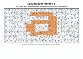 Vorschau - Arbeitsblätter - Buchstaben Mosaik A und a mit Lösungen - Seite 3