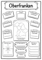 Vorschau - Arbeitsblätter - Steckbrief Regierungsbezirk Oberfranken inkl. Informationsblatt - Deckblatt