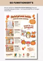 Vorschau - Mal- und Bastelvorlagen - Herbstgirlande basteln | 18 Herbstmotive mit Waldtieren für Herbst Girlande | Bastelvorlage Kunst mit Igel & Fuchs für Kita, Vorschule & Klasse 1 - Seite 3