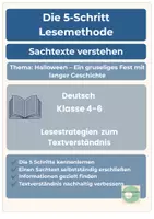 Vorschau - Arbeitsblätter - 5-Schritt-Lesemethode Halloween differenziert Klasse 4-6 Sachtext - Seite 1