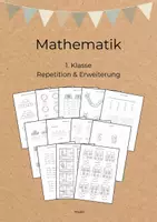 Vorschau - Arbeitsblätter - Mathematik 1. Klasse | Repetition & erweiterte Arbeitsblätter | 50+ Arbeitsblätter - Deckblatt