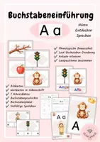 Vorschau - Stundenentwürfe - Buchstabeneinführung A a | Phonologische Bewusstheit & Lautwahrnehmung | Klasse 1 | Druckschrift - Deckblatt