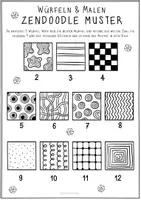 Vorschau - Mal- und Bastelvorlagen - Zendoodle Pilze - Fensterbilder Herbst - Seite 1