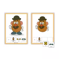 Vista previa - Hojas de trabajo - Mini Libro Sr. cara de papa - preposición CON/SIN - Portada