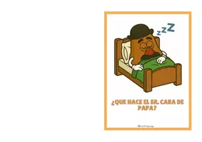 Vista previa - Hojas de trabajo - Mini Libro Sr. Cara de papa - ¿Qué hace? - página 3