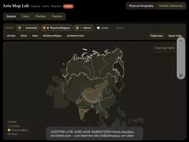 Vorschau - Fördermaterial/Inklusion - Asia Map Lab | Interaktive Karte | Bilingual Geo (CLIL) - Seite 1