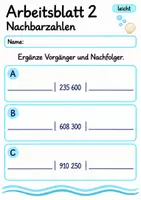 Vorschau - Arbeitsblätter - Probe Mathematik Klasse 4 | 10 Arbeitsblätter / Aufgabenblätter als PDF - Seite 2