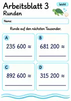 Vorschau - Arbeitsblätter - Probe Mathematik Klasse 4 | 10 Arbeitsblätter / Aufgabenblätter als PDF - Seite 3