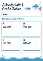 Vorschau - Arbeitsblätter - Klassenarbeit Mathematik Klasse 4 | Mathematik Klasse 4 | 10 Arbeitsblätter als PDF - Seite 1