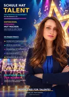 Vorschau - Arbeitsblätter - 🎤Schule hat Talent Werbebanner A4 HINTERGRUND PORTRAIT DE - Seite 1