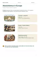 Vorschau - Arbeitsblätter - Absolutismus in Europa – Frankreich, Preußen & Österreich vergleichen | Geschichte Klasse 7–8 - Seite 1