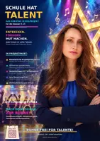 Vorschau - Arbeitsblätter - 🎤Schule hat Talent Werbebanner A4 HINTERGRUND PORTRAIT DE - Deckblatt