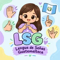 Vista previa - Refuerzo / NEE / Materiales de apoyo - Cartel Lengua de Señas Guatemalteca LSG - Portada
